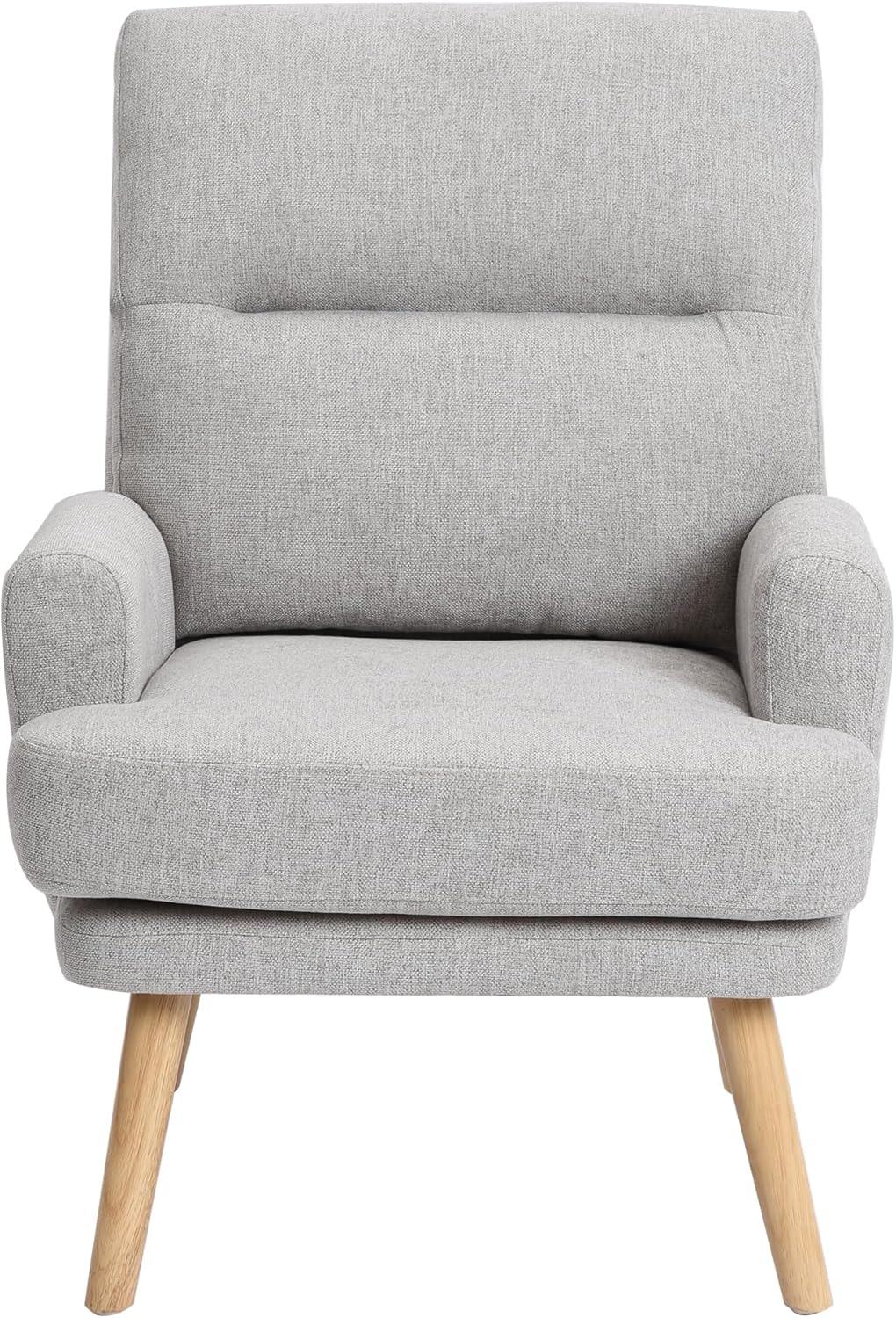 ComfyCozy Decorative Chair Set with Footstool, Adjustable Backrest, Wooden Legs A252