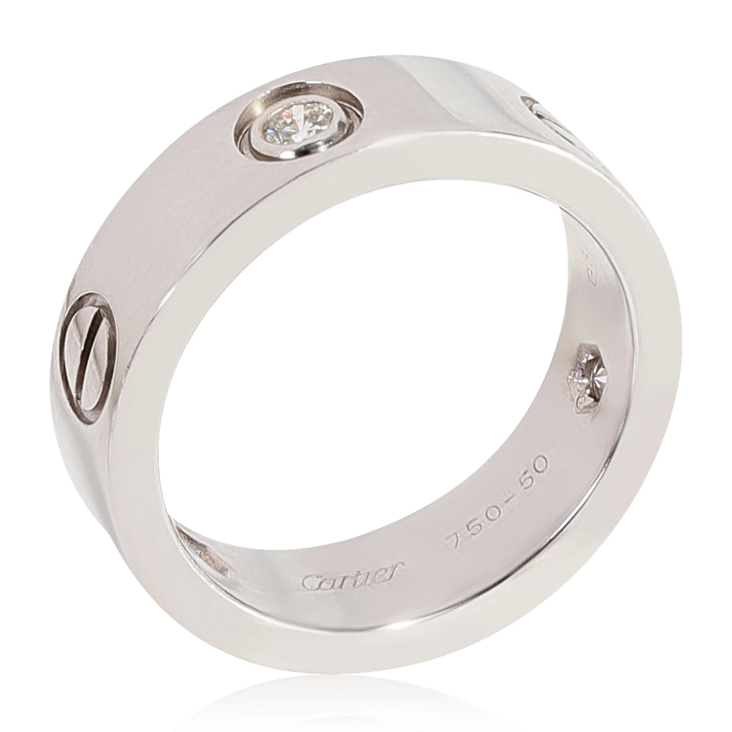 Cartier Love Diamond Ring 18k White Gold T89543