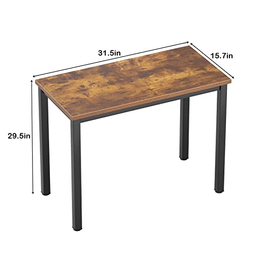 31 Inch Small Computer Desk with Black Metal Frame X86162