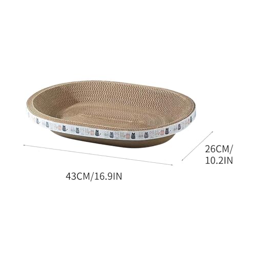 Cat Scratcher Cardboard Corrugated Scratching Board with Bowl B792