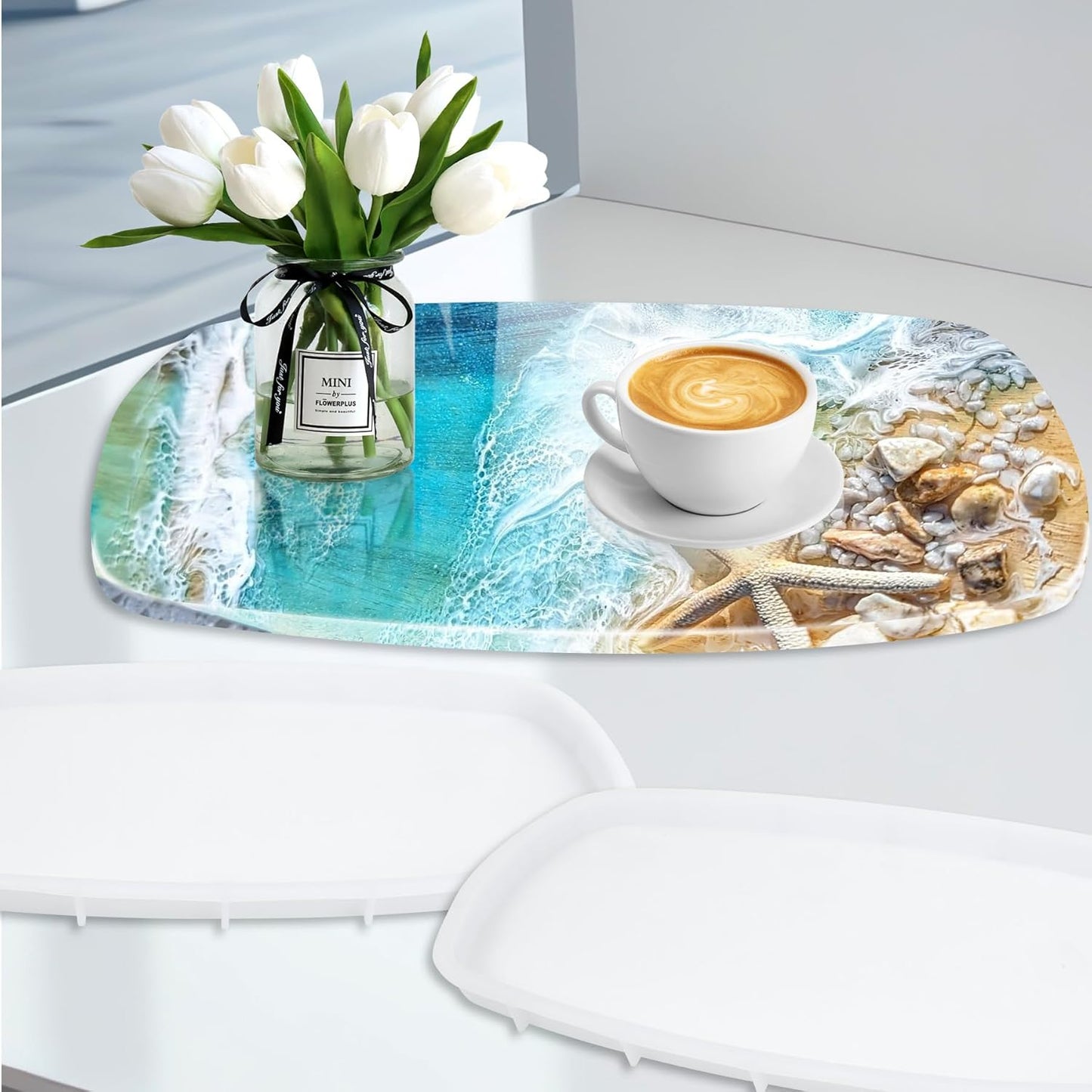 Extra Large Silicone Molds for Epoxy Resin Table, Oval DIY Art A104