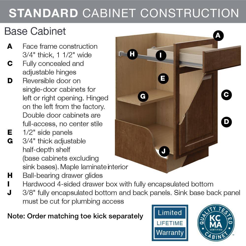 Hampton Bay Base Cabinet 9x34.5x24 in Satin White B5986