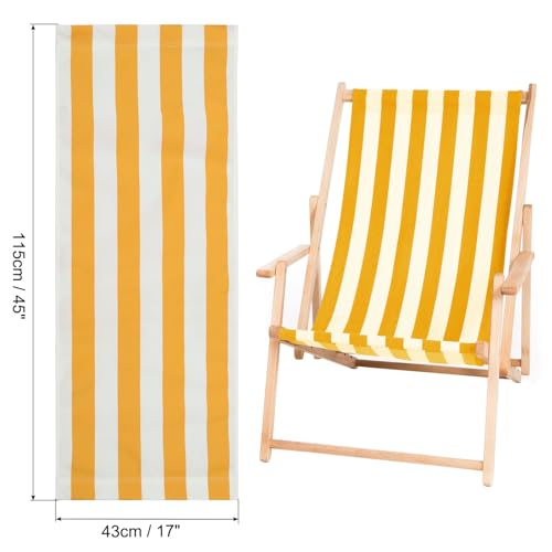PATIKIL Beach Chair Replacement Fabric 45 x 17 Oxford Cloth for Lounge Chair, Blue White A248629