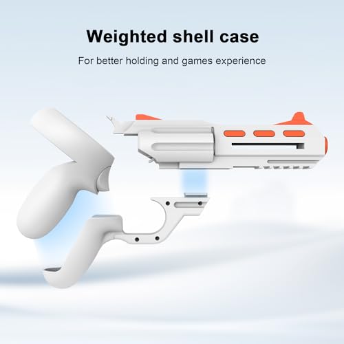 Relohas VR Gun Stock for Meta Quest 2, Weighted Controller Grips W29583