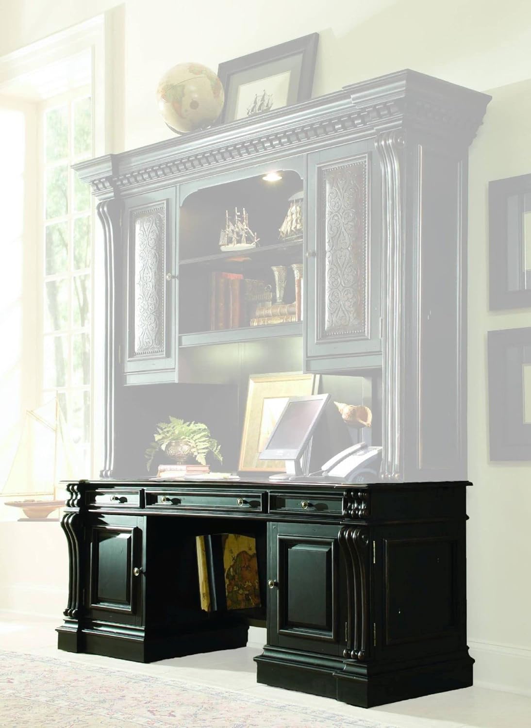 Hooker Furniture Telluride Computer Credenza Desk in Black