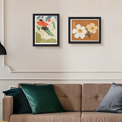 Shadow Box Frame 8x10 - 3 Pack Wood Deep Shadowbox with Glass Display Case (White) D1615