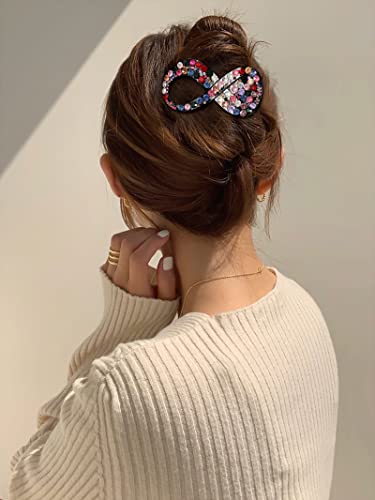 French Flat Hair Clips for Women 6Pcs Strong Hold Matte Dark V3858