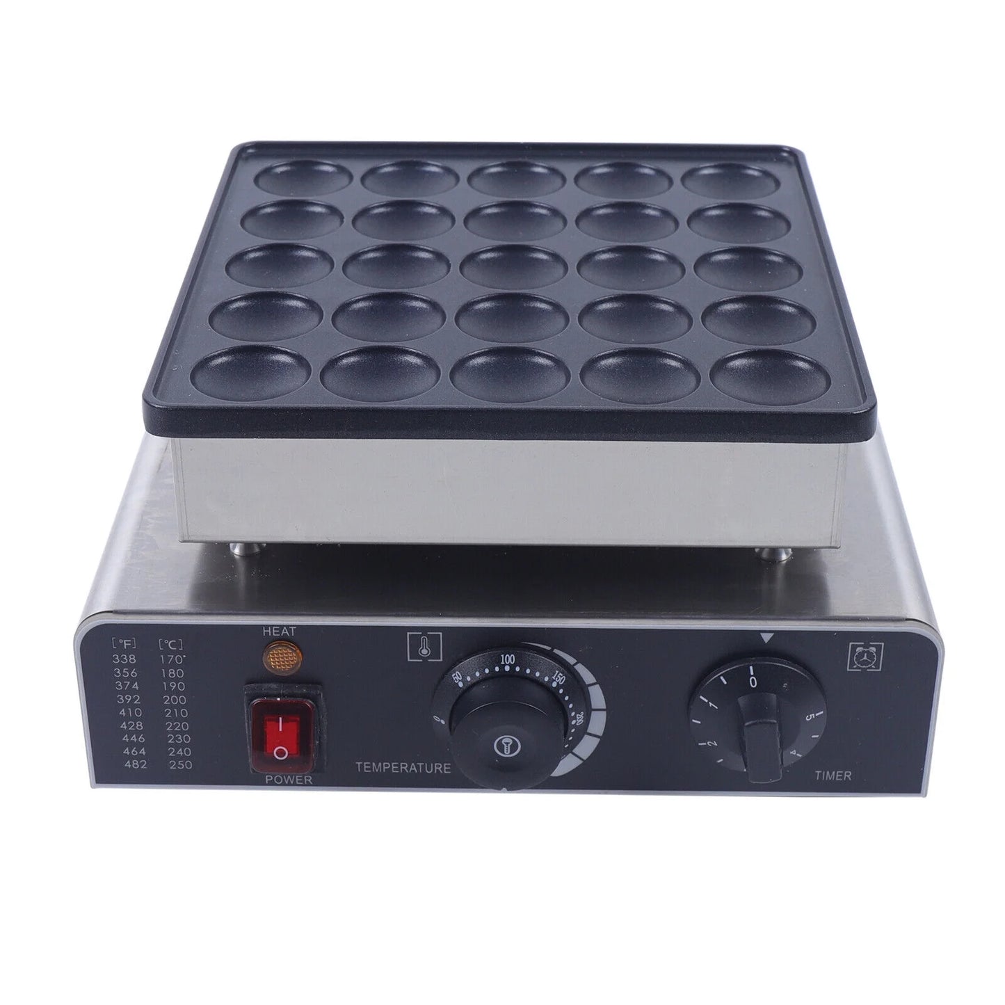 800W Commercial Nonstick Waffle Maker Mini Dutch Pancake Baker E43707