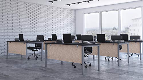 Modesty Desk PET Privacy Screen Acoustic Panel, 24" x 60", Stone P414304
