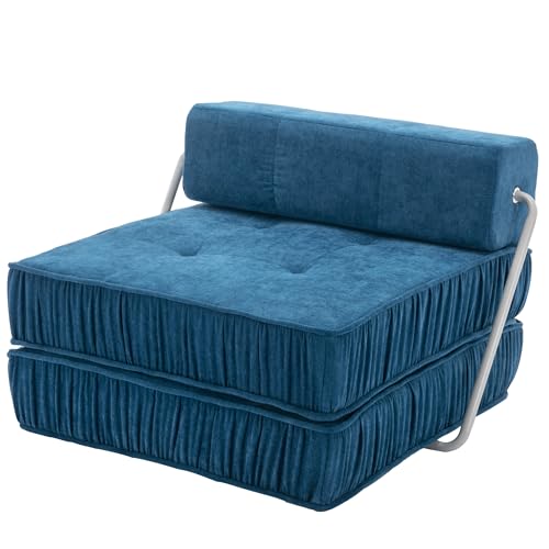Folding Sofa Bed Futon Sleeper Chair with Removable Back Cushion Gray K245