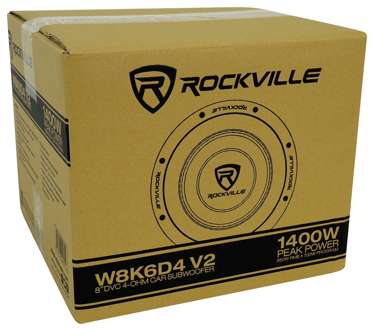 Rockville W8K6D4 V2 8" 1400W Peak Car Audio Subwoofer Dual 4-Ohm T684185