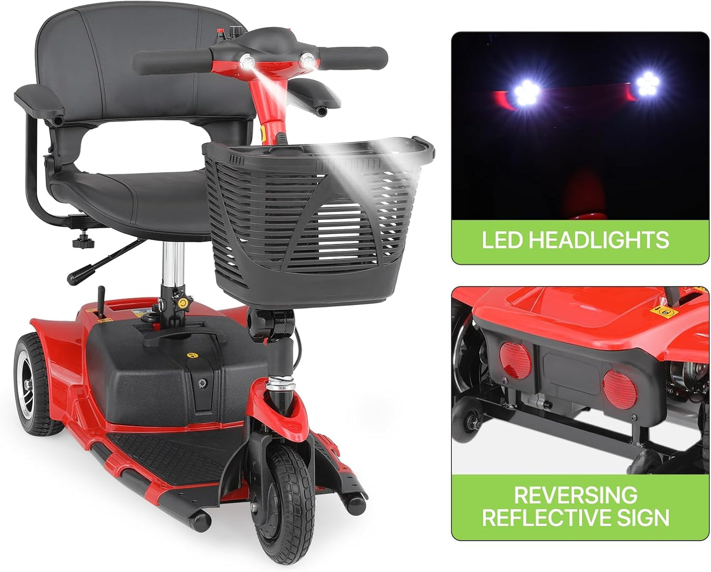 Magshion 3-Wheel Folding Mobility Scooter for Adults S71968