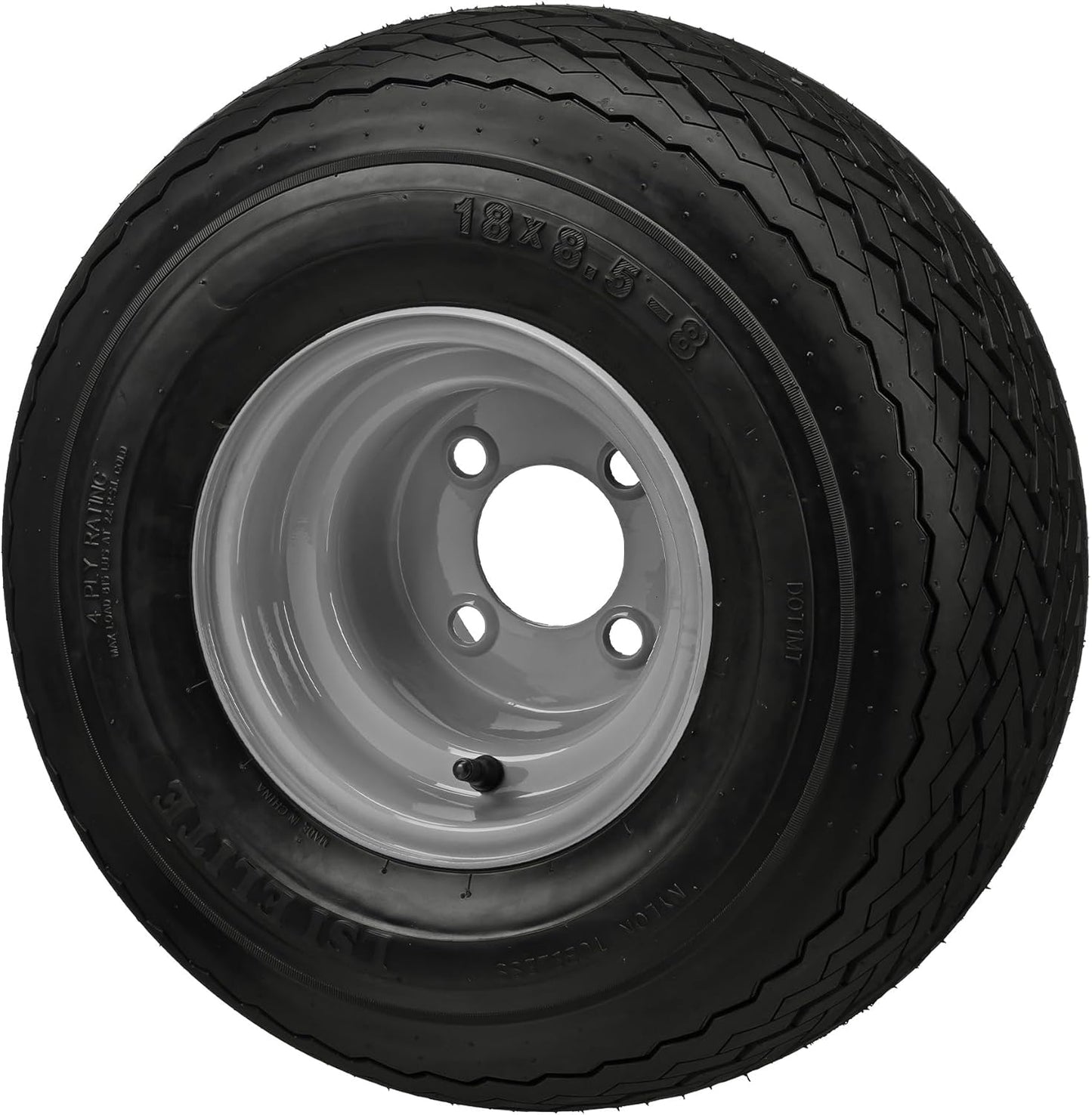 RM Cart Four Golf Cart Tires & Rims 18x8.5x8 Gray 4 Lug M3331