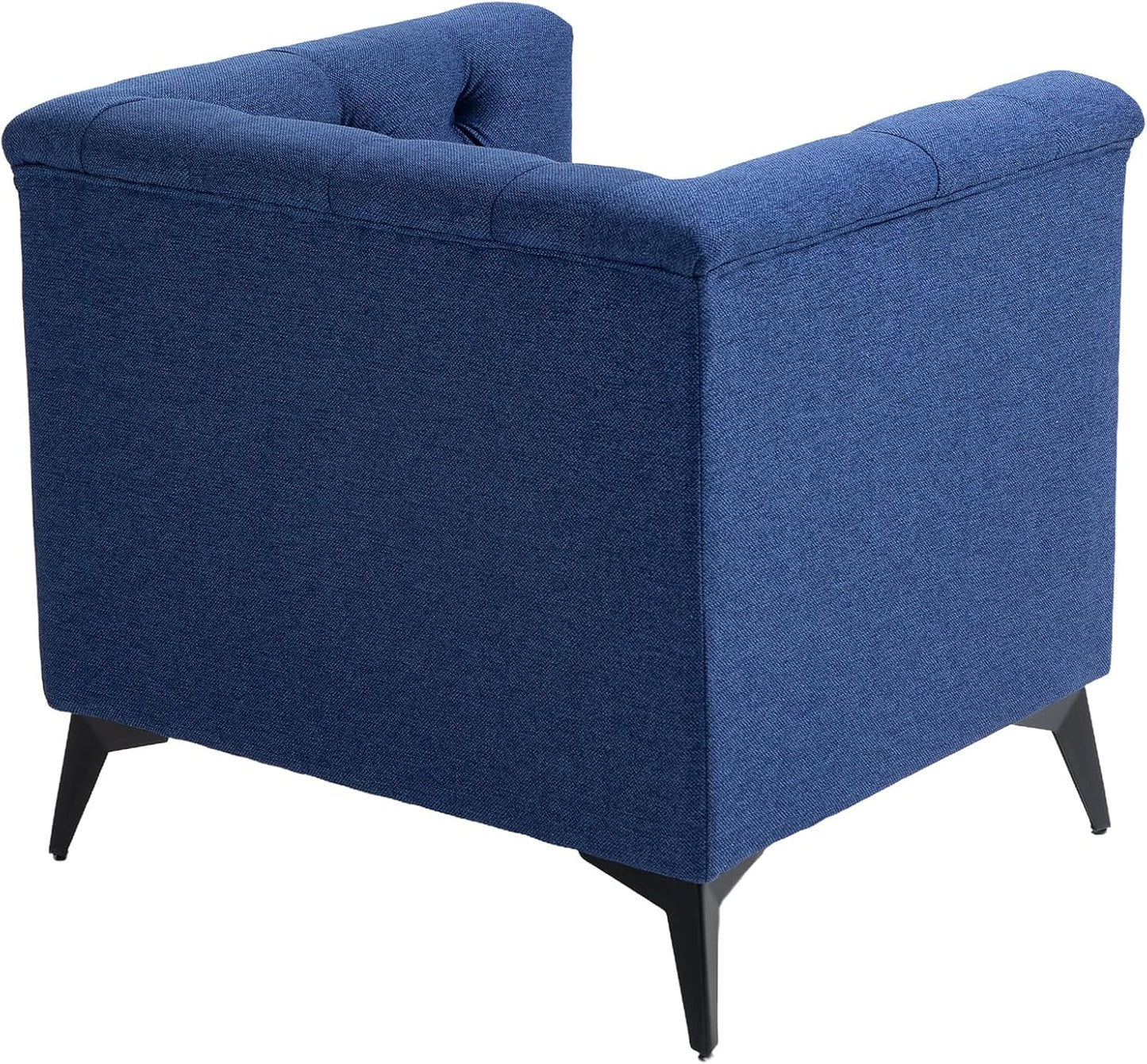 Accent Chair with Linen Fabric for Living Room Bedroom Office (Blue) Q335763