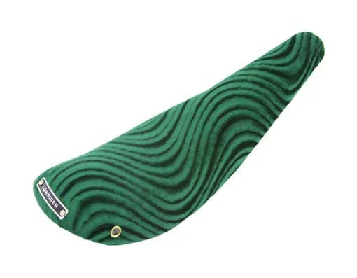 16" Banana Saddle Velour Green. Bike seat, bicycle part, lowrider bike seat, lowrider bicycle seat