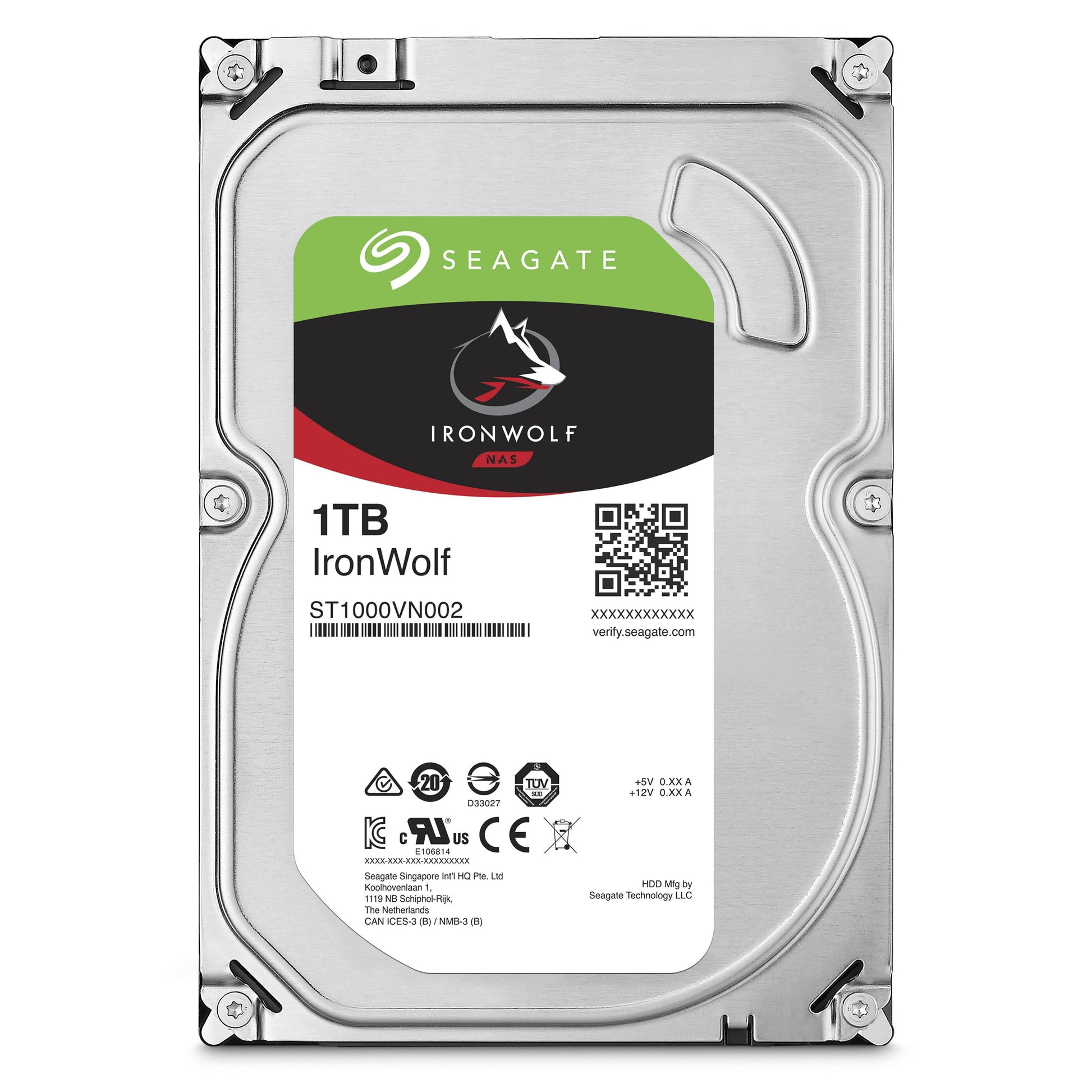 Seagate IronWolf ST1000VN002 1 TB 3.5x22 Internal Hard Drive - SATA - 5900RPM