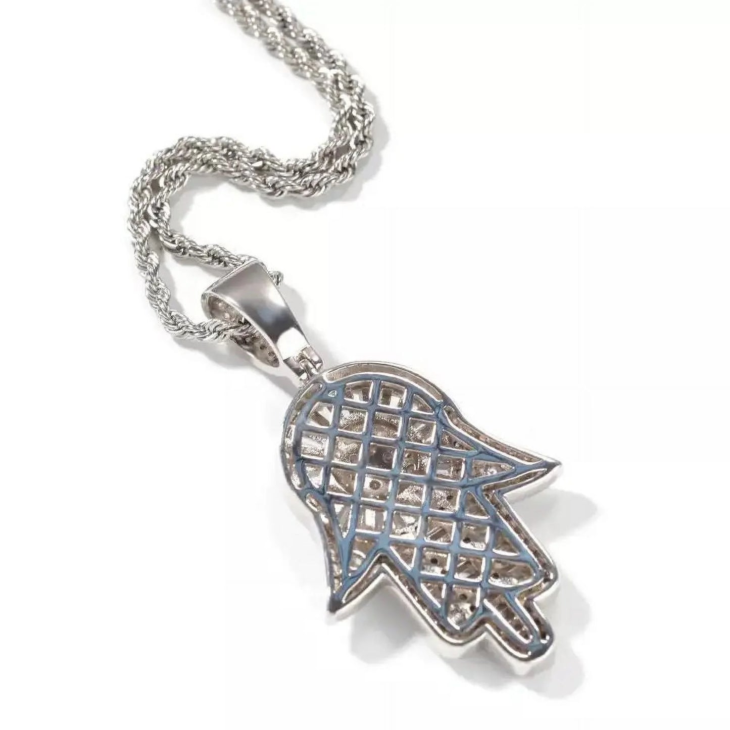 14K Gold Over Hamsa Hand Pendant Necklace X35556
