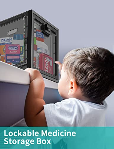 Lockable Medicine Storage Box for Medication, 2 Pack Z301391