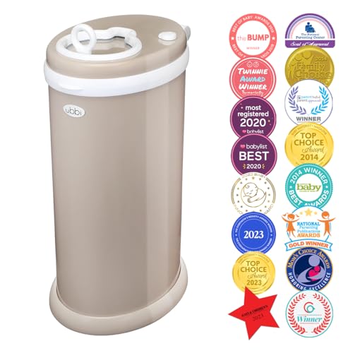 Ubbi Steel Diaper Pail, Odor Locking, Terrazzo E17089