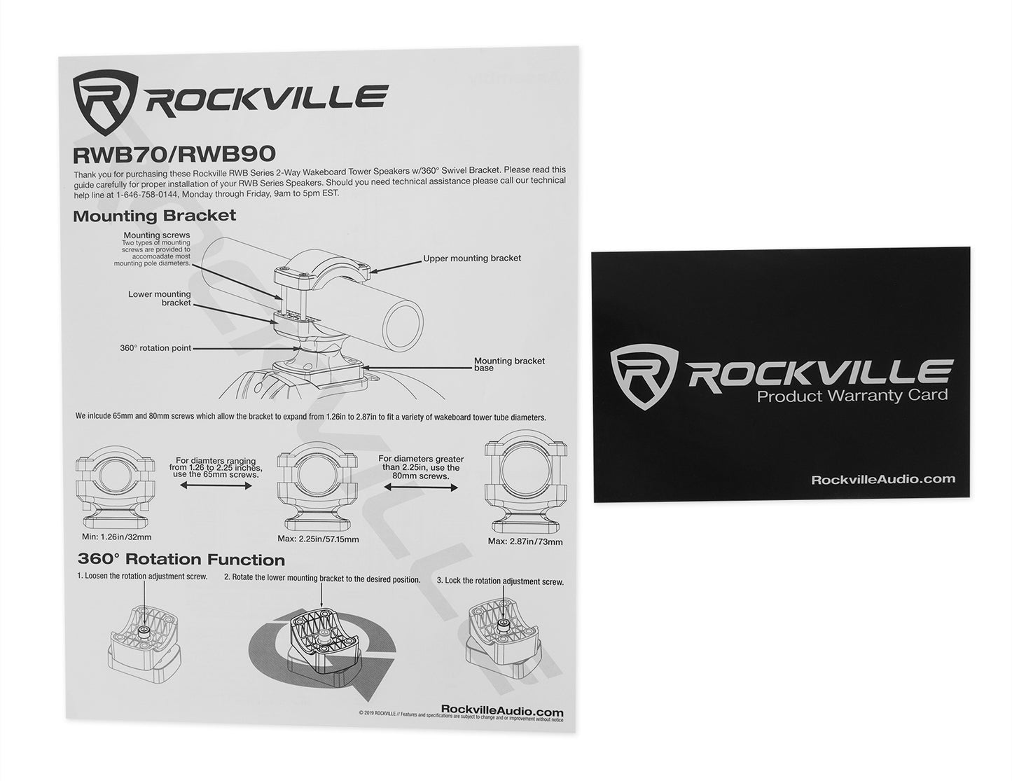 Rockville RWB70B 6.5" Swivel Tower Speakers for John Deere Gator XUV/RSX X10921