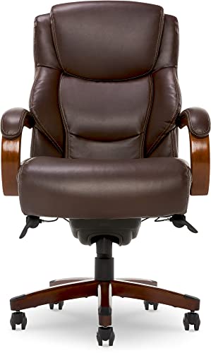La-Z-Boy Delano Big & Tall Executive Office Chair, Bonded Leather, Black X71543