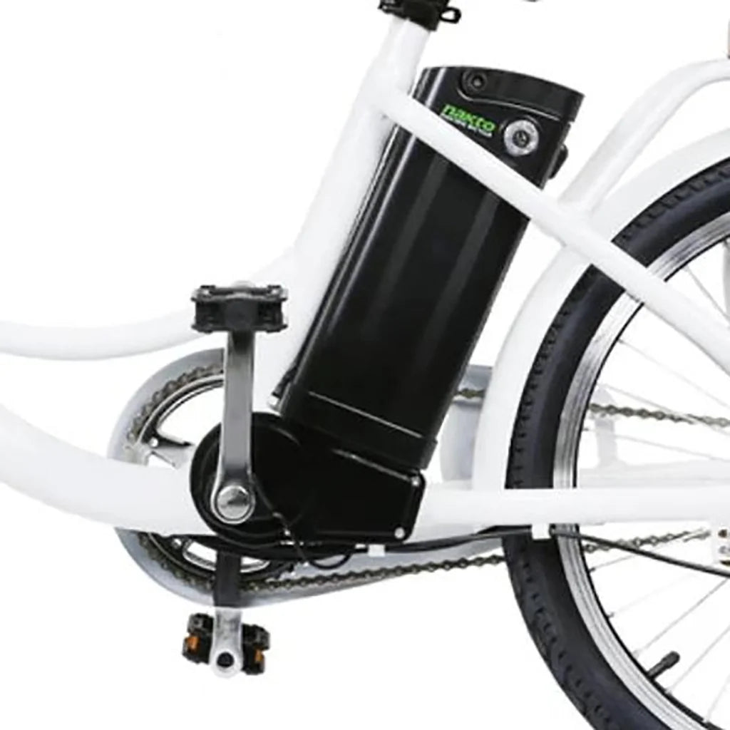 NAKTO City Electrical Bicycle for Women 22" Elegance Ebike for Adults, White D59492