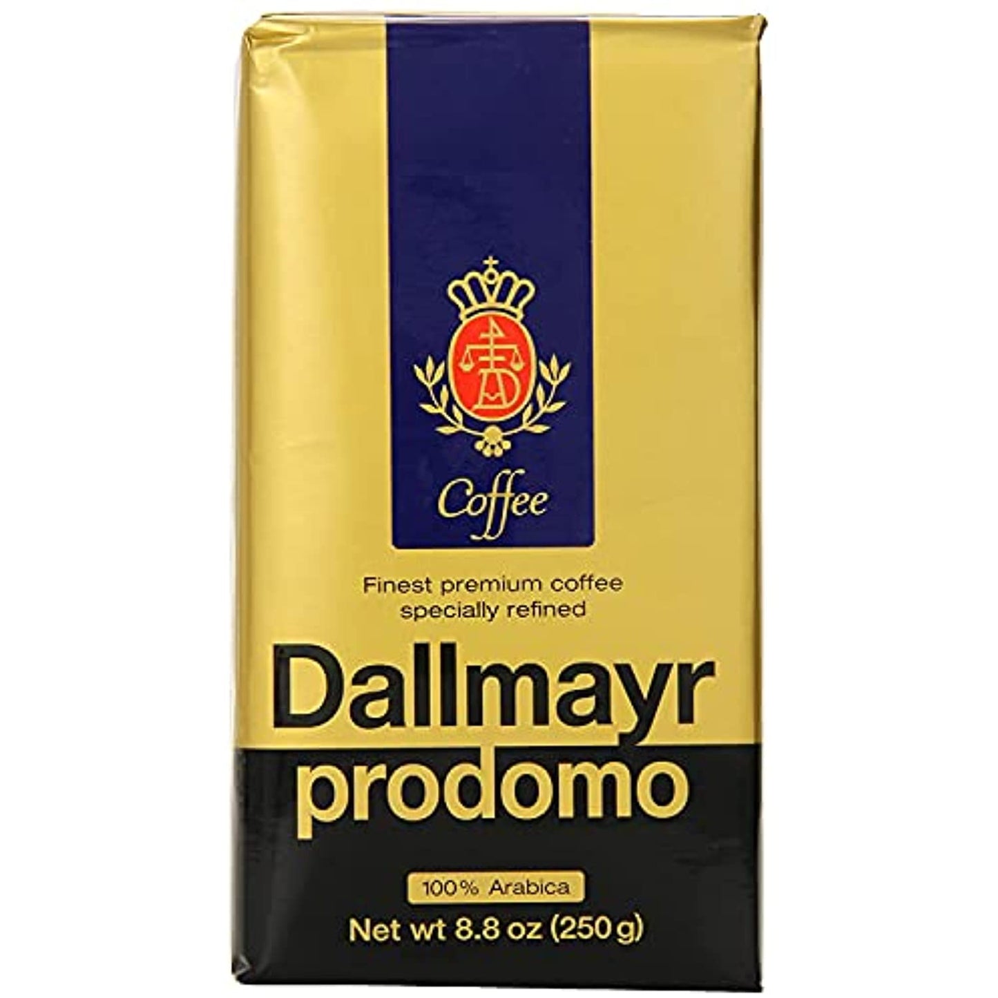 Dallmayr Gourmet Coffee Prodomo Ground, 8.8 oz Vacuum Packs, Pack of 6 F315206