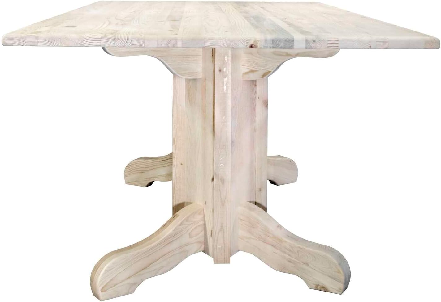 Montana Woodworks Homestead Double Pedestal Dining Table, Clear Lacquer Finish B867