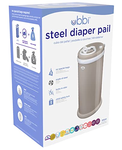 Ubbi Steel Diaper Pail, Odor Locking, Terrazzo E17089