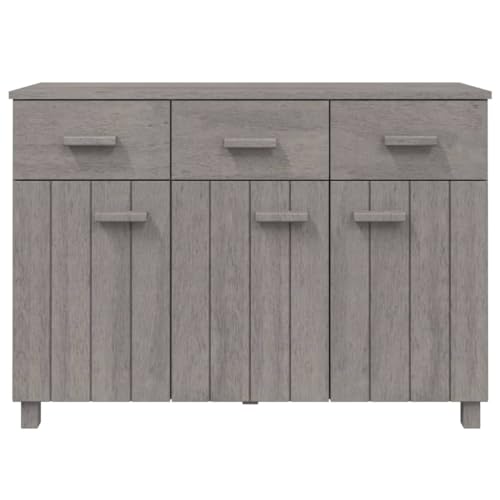 Buffets & Sideboards Sideboard Light Gray Solid Wood Pine with Sliding Drawers V580284