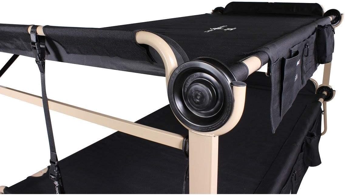 Outdoor Convertible 2 Person Camping Cot with Side Organizers B171