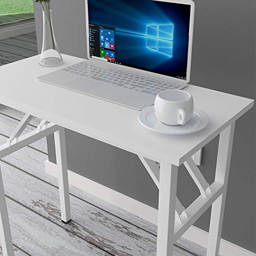 DlandHome Folding Desk Computer Desk 31.5x15.7inch White A1920