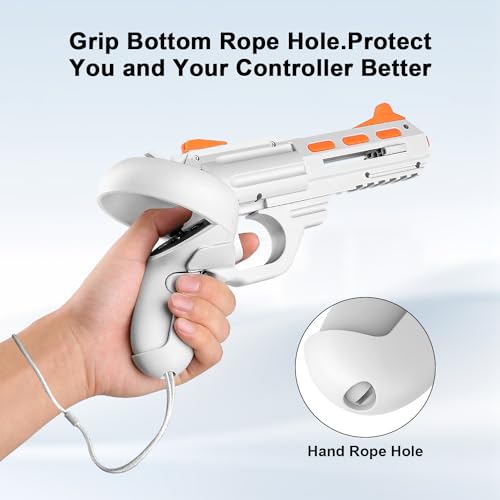 Relohas VR Gun Stock for Meta Quest 2, Weighted Controller Grips W29583