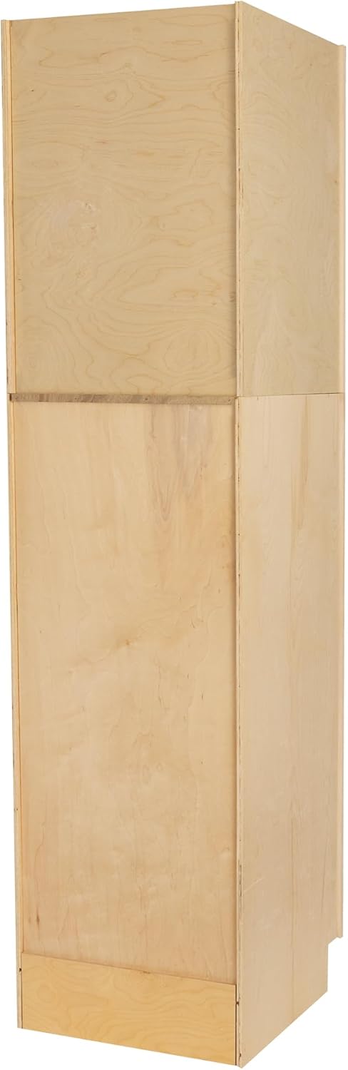 Quicklock RTA Shaker Base Kitchen Cabinet Pantry, 100% Plywood, Soft Close, Raw Maple Q901