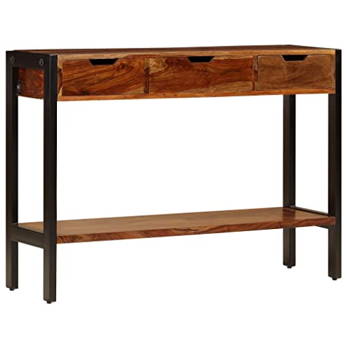Solid Sheesham Wood Sideboard with 3 Drawers C513