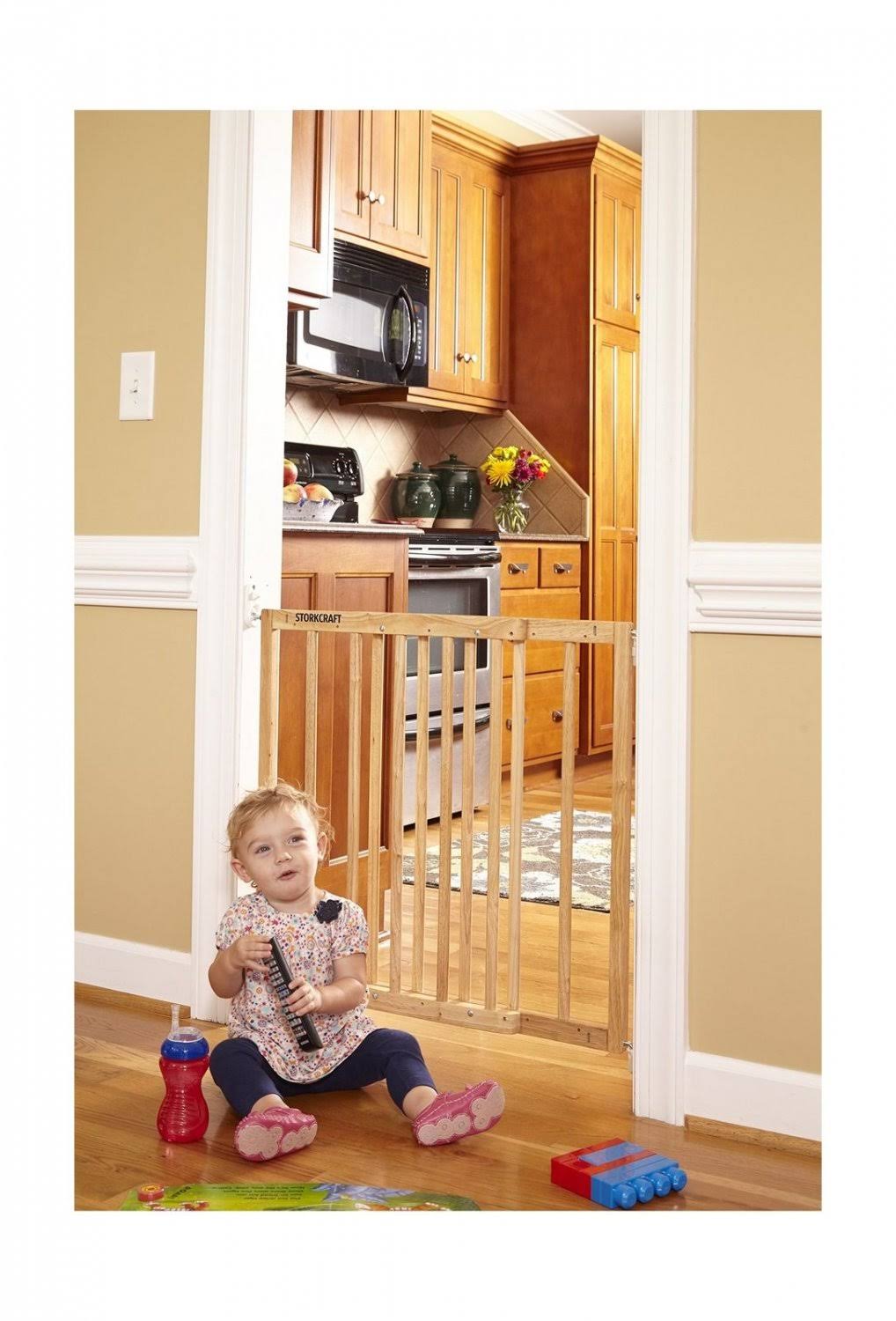 Storkcraft Easy Walk-Thru Wooden Safety Gate, Natural H43640