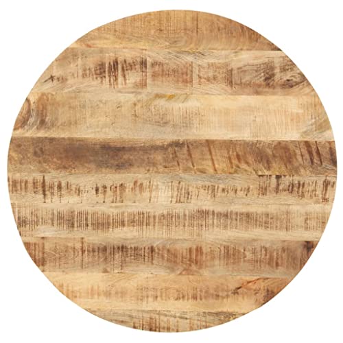 Round Table Top, Dining Table Top Replacement Table Tops Travel Trailer Table Desk Table Top Only Suitable for Bedroom Living Room Offices Kitchen 15.7" 0.98"-1.06" Solid Reclaimed Wood