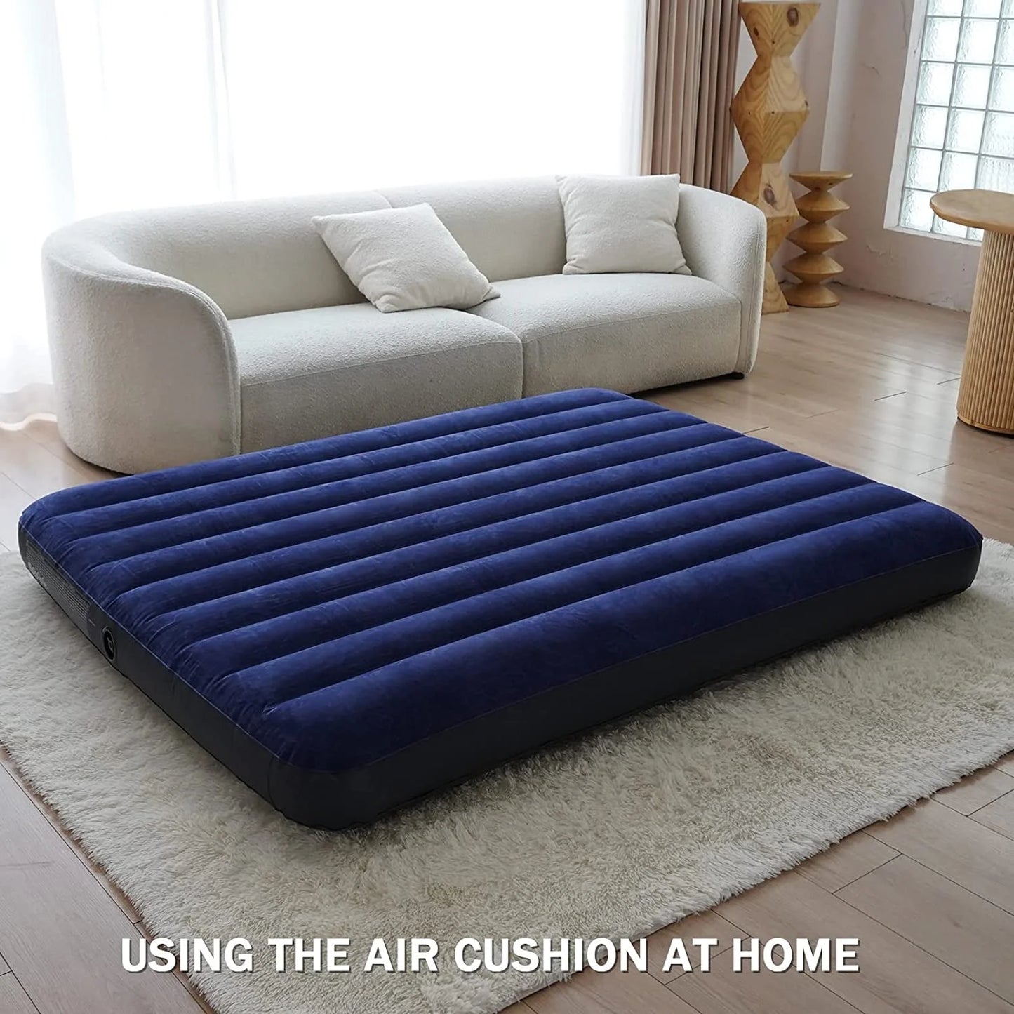 QCAI 2 Person Camping Cot with Inflatable Air Mattress and Carry Bag N7177