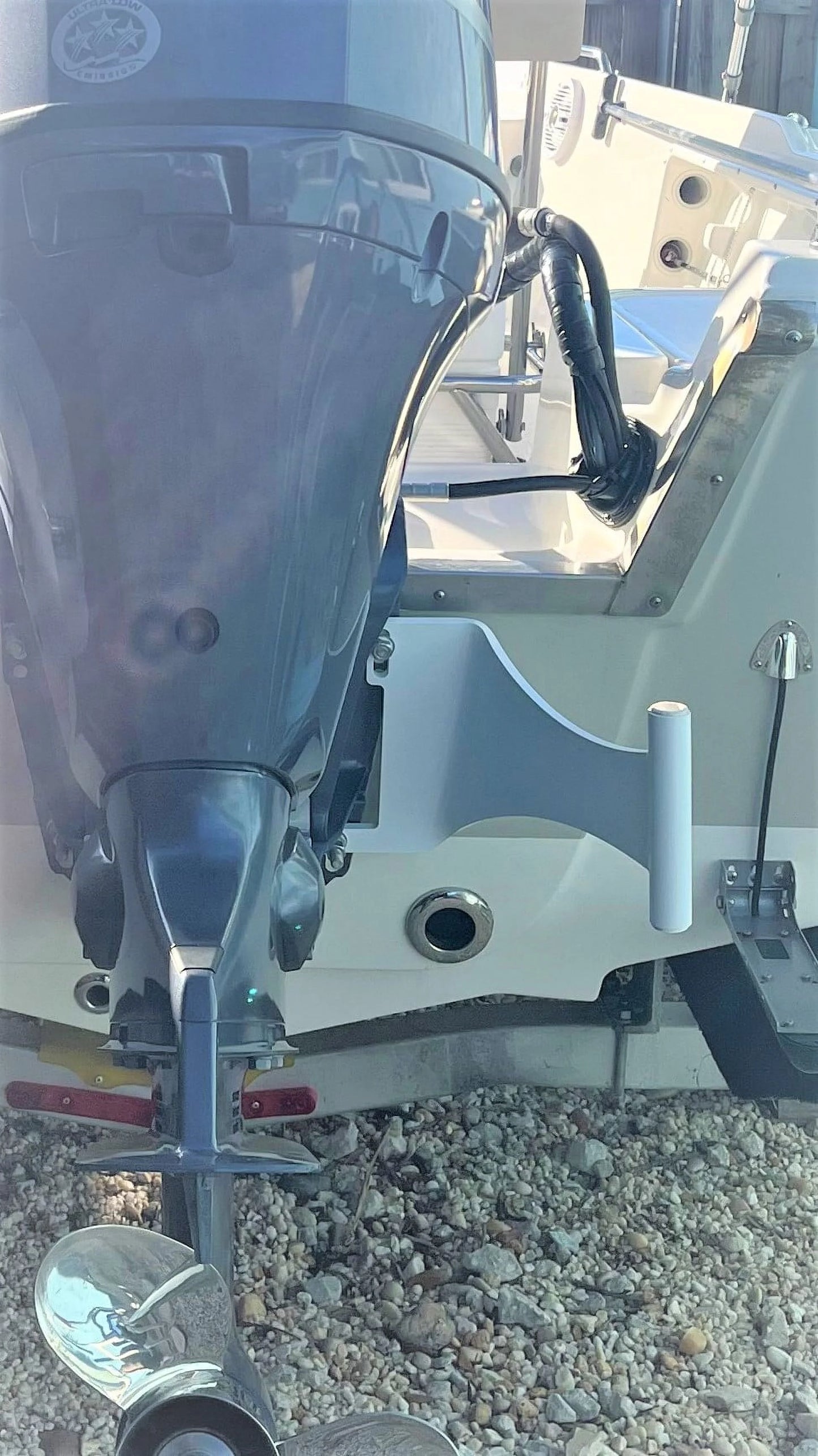 Stick It Anchor Pin for Shallow Water, White Left/Port Side Motor Mount System A814