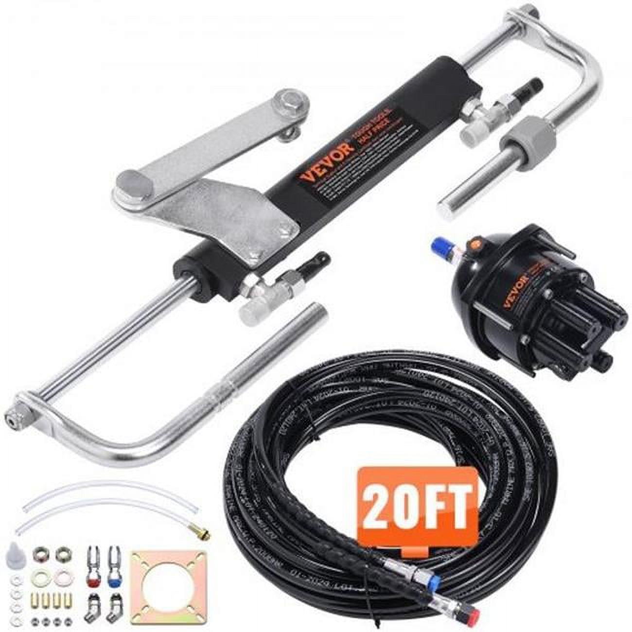 Vevor  90HP Hydraulic Outboard Hydraulic Steering Kit with Helm Pump Cylinder Marine System Kit