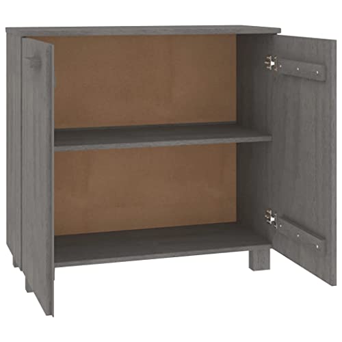 Buffets & Sideboards Sideboard Light Gray Solid Wood Pine with 2 Doors W320135