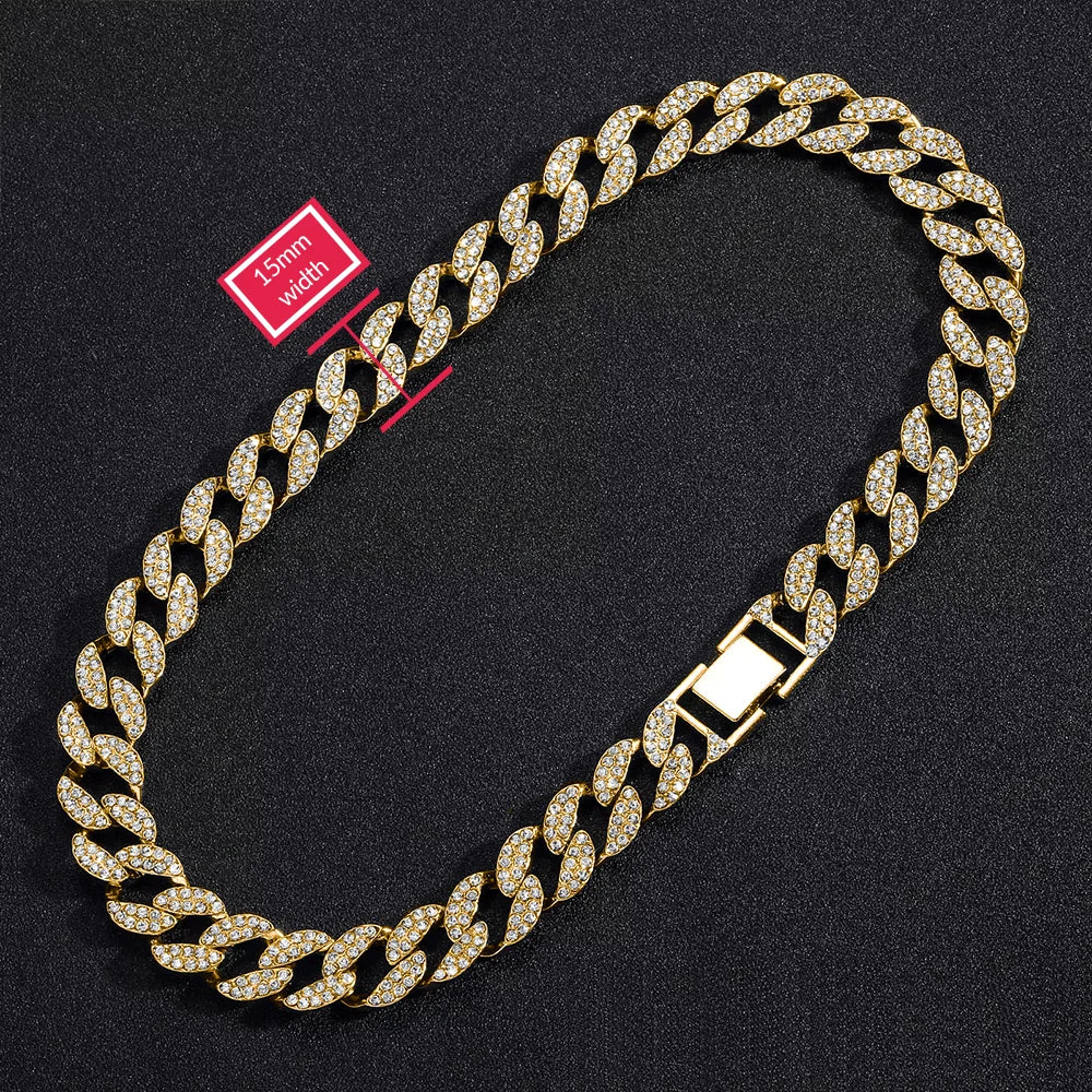 Miami Cuban Link Necklace 15mm Gold U721918