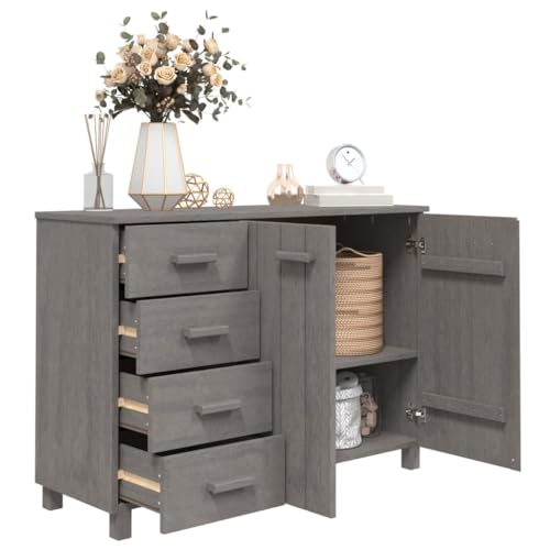 Buffets & Sideboards Sideboard Light Gray Solid Wood Pine N4247