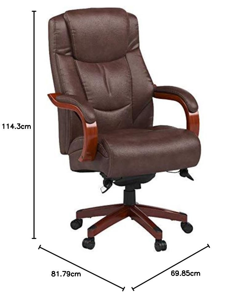 La-Z-Boy Delano Big & Tall Executive Office Chair, Bonded Leather, Black X71543