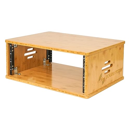Sound Town DIY 4U Solid Bamboo Studio Rack STBR-4U T5074