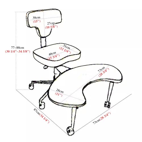 Game Cross Legged Chair with Back Support, Swiveling Meditation Chair (Black) C10748