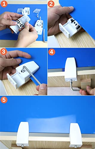 Icegrey Removable Acrylic Desk Divider Privacy Panel with Clips, White, 12x20 E603