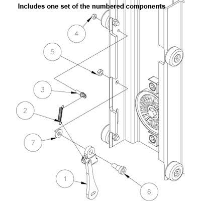 Sumner 783881 Safety Brake Assembly for 2000 and 2500 Series Material Lift