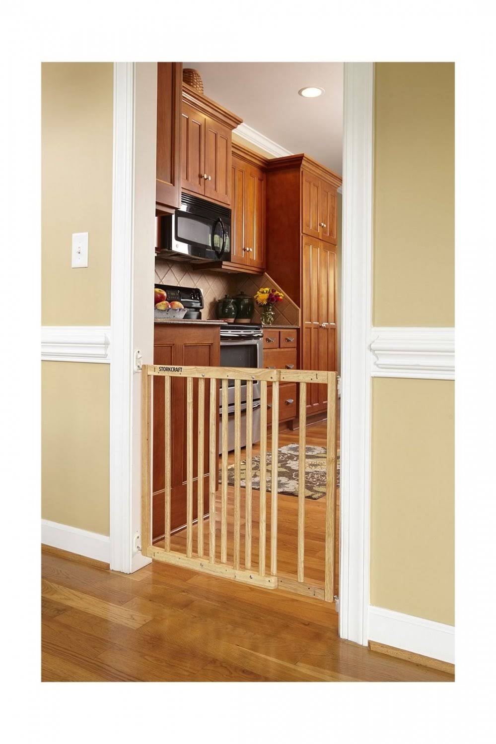 Storkcraft Easy Walk-Thru Wooden Safety Gate, Natural H43640