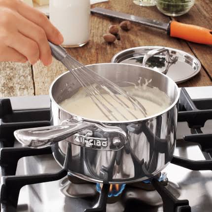All-Clad Stainless Steel Saucepan with Lid, 4 qt A556217